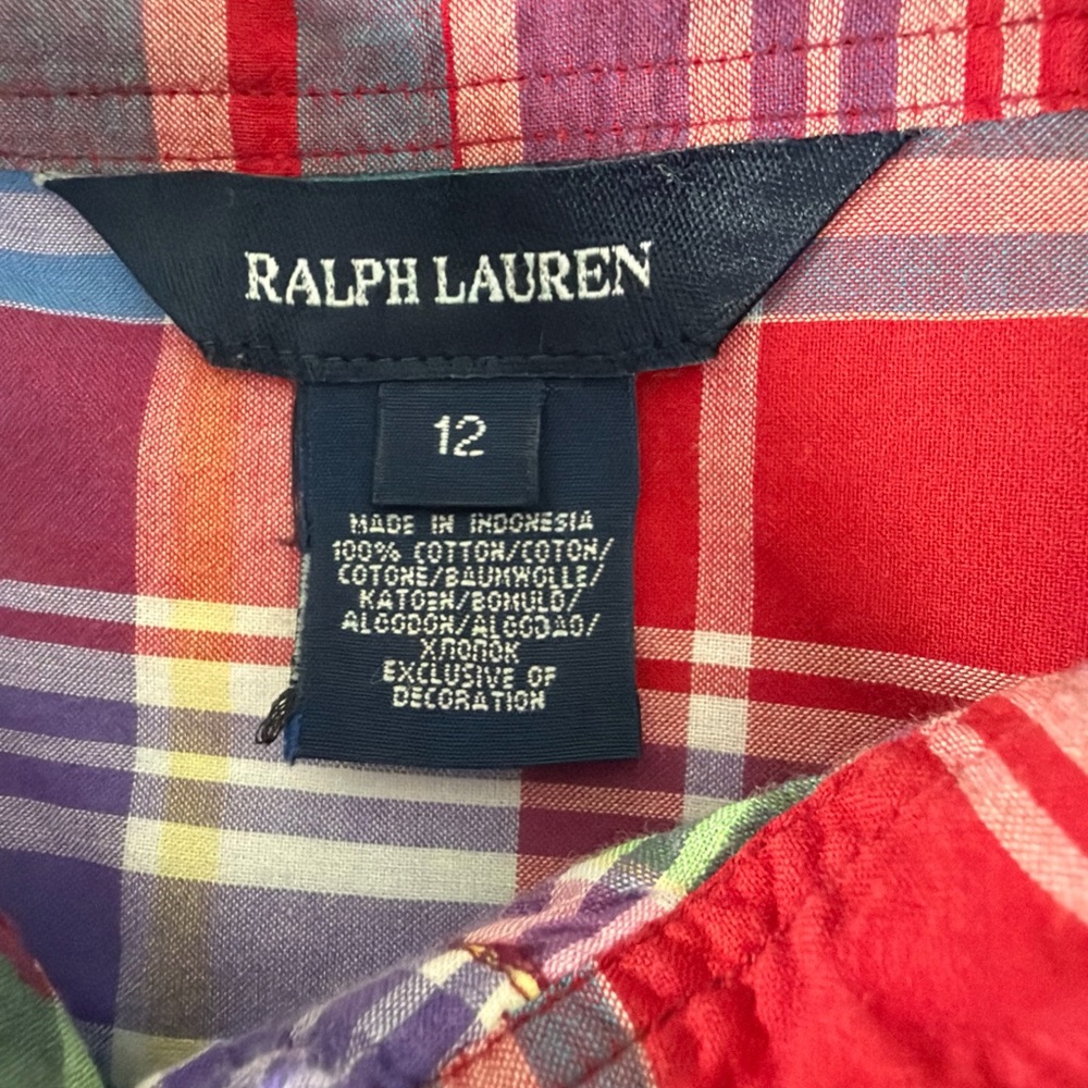 Ralph Lauren Multicolor Plaid Shirt girls